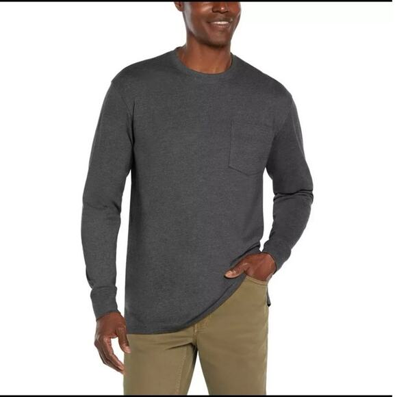 Woolrich Other - Woolrich Green Label Charcoal Long Sleeve Pocket Tee Shirt Men’s Small Cotton